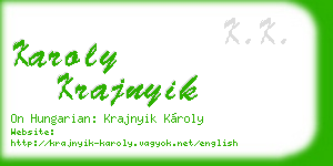 karoly krajnyik business card