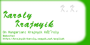 karoly krajnyik business card